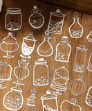 40 Pcs Bottles and Jars Die Cut Shapes