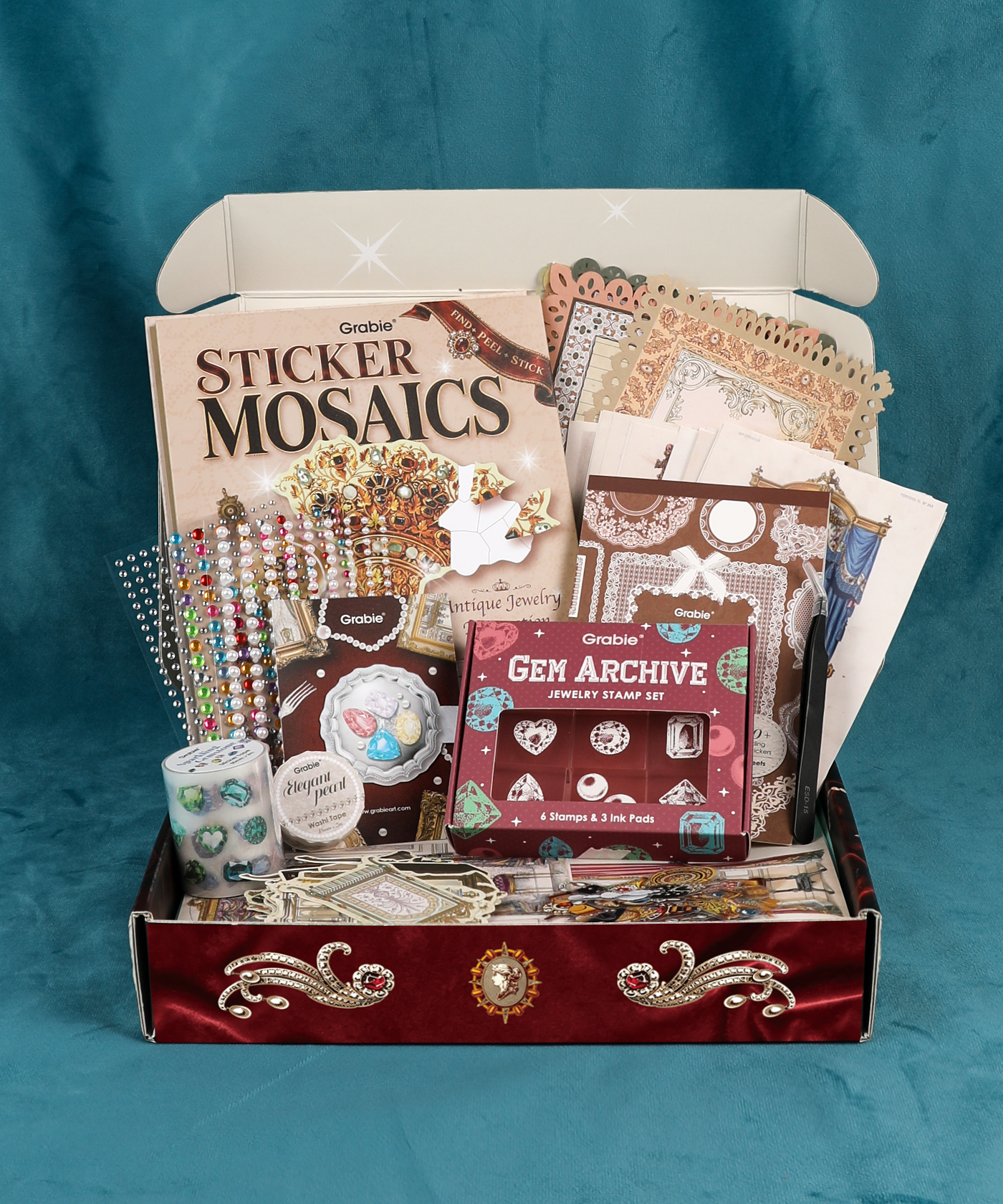 The Jeweled Vanity-Themed Grabie Scrapbook Club Box