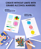 Dual-Tip Alcohol-Based Marker Set Of 48 With Coloring Book