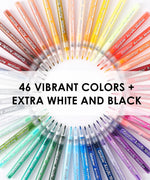 Extra Fine Tip Acrylic Paint Marker Set of 48 arranged in a colorful circle showcasing vibrant art supplies markers pens