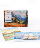 15 Sheets 140LB Landscape-Themed Watercolor Coloring Book