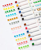 12 Colors Dual-Tip Dot Marker set