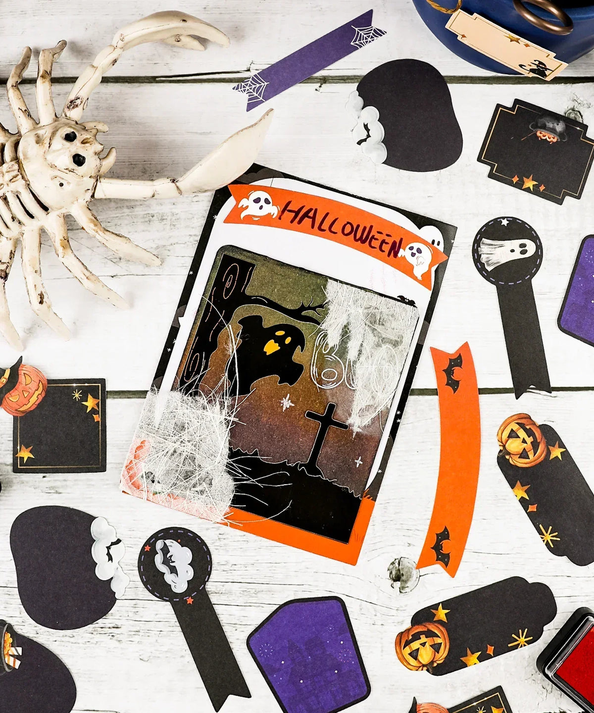 22 Pcs Grabie Exclusive Happy Haunting Sticker Set with Halloween themed spooky ghost and pumpkin designs