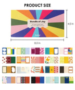 60 Sheets Grabie Exclusive Bundle Of Joy Desktop Notepad Jotter showing colorful paper sheets size 8 by 4 inches