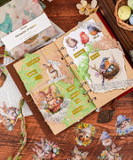 60 Pcs Grabie Exclusive The Magic Of Easter Sticker Set with Easter-themed scrapbook decorations and watercolor art supplies