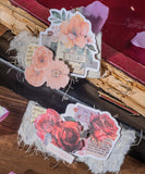 240 Pcs Vintage Rose Letter Sticker Set