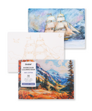 15 Sheets 140LB Landscape-Themed Watercolor Coloring Book