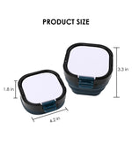 3-in-1 Paint Brush Cleaner Bucket shown collapsed and expanded with dimensions for easy portable storage and use