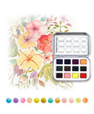 Watercolor Pocket Set of 12 - Floral Colors