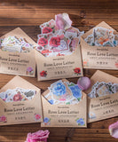 240 Pcs Vintage Rose Letter Sticker Set