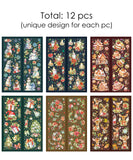 12 Pcs Yuletide Melody Sticker Set