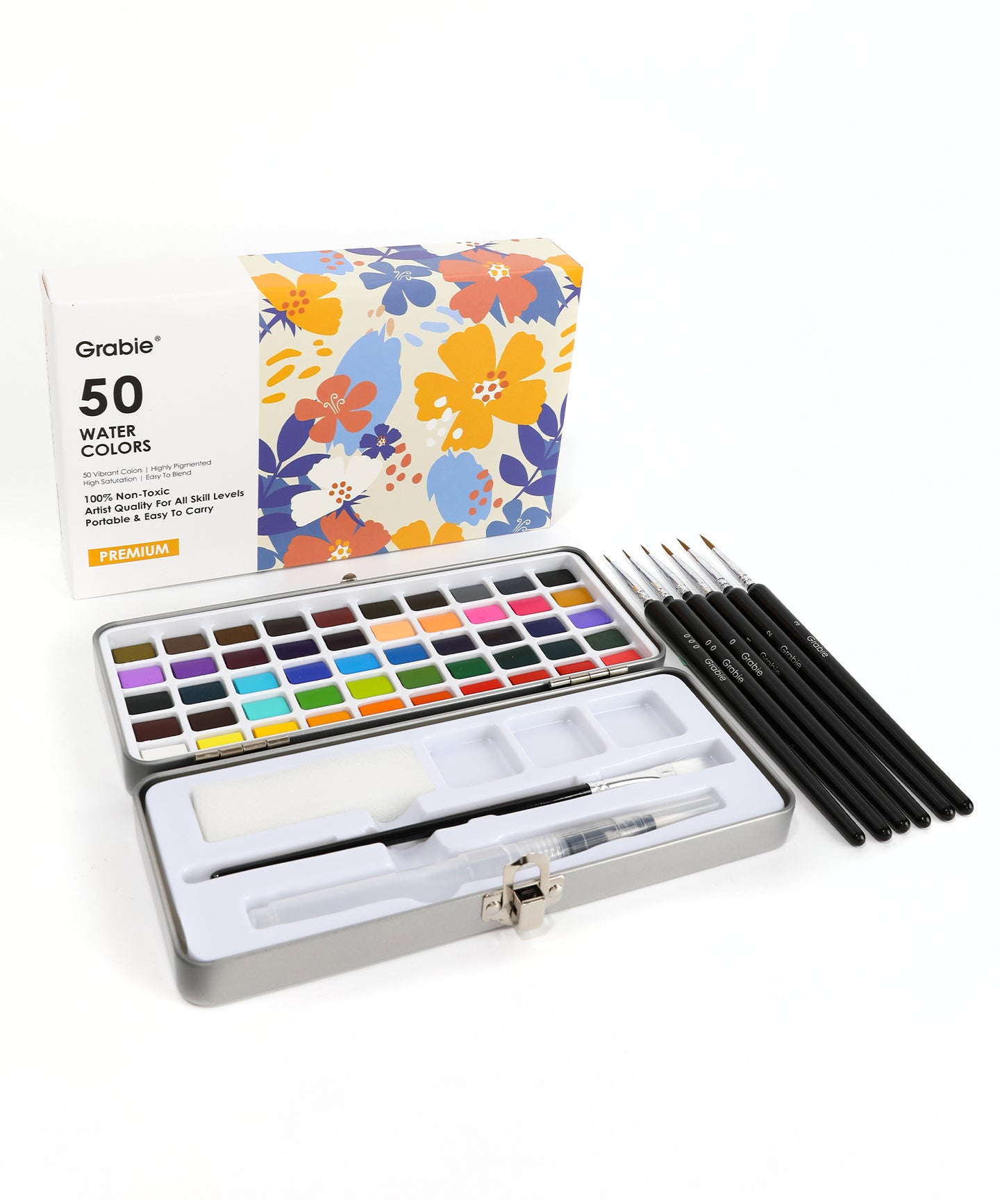 Premium-Watercolor Paint Set in Portable Box Watercolor Set with