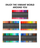 120 Colors Brush &  Extra Fine Twin Tip Sketch Markers