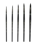 Professional Synthetic Round Paint Brush Set Of 5