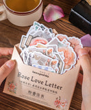 240 Pcs Vintage Rose Letter Sticker Set