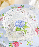400 Pcs Flower Post Office Stickers & Material Paper Set
