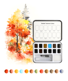 Watercolor Pocket Set Of 12 With Brush - Autumn Colors