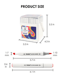 Dual-Tip Alcohol-Based Marker Set Of 48 With Coloring Book