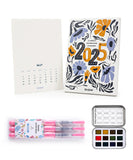 2025 Watercolor Calendar & Creative Tools Set