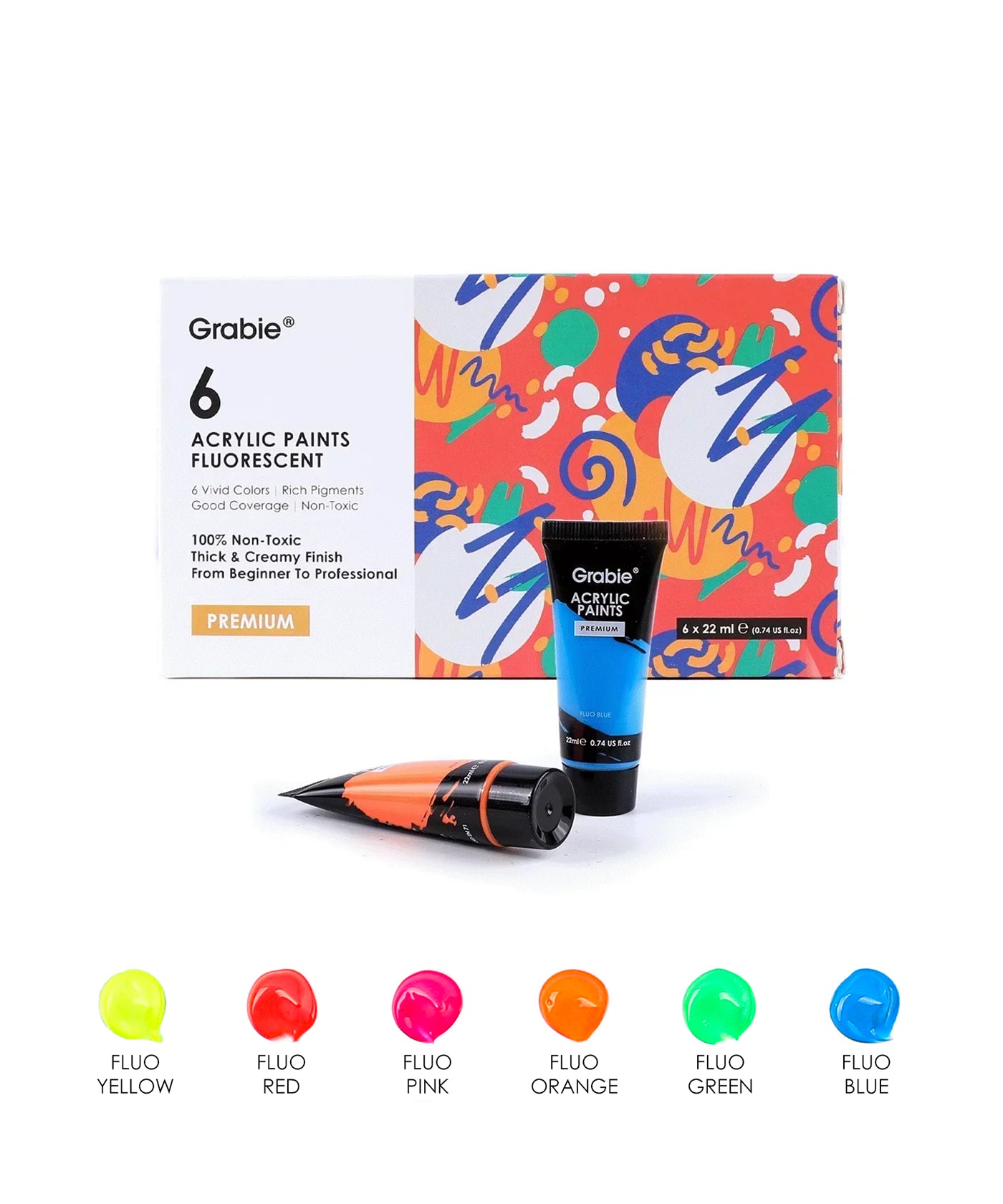 Premium Acrylic Paint Set - 22ml Tubes