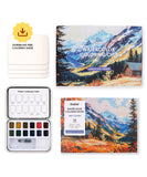 Landscape-Themed Watercolor Coloring Club Box