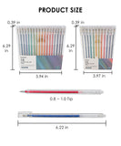 Capped Iridescent Glitter Gel Ink Pen Set Of 18