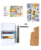 Watercolor 12 Half Pan Travel Set With Calendar Bundle