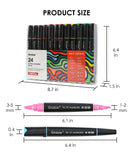 Tri-Tip Acrylic Paint Marker Set Of 24