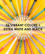 Set of vibrant acrylic paint markers arranged in a circle showcasing Extra Fine Tip Acrylic Paint Marker Set of 28