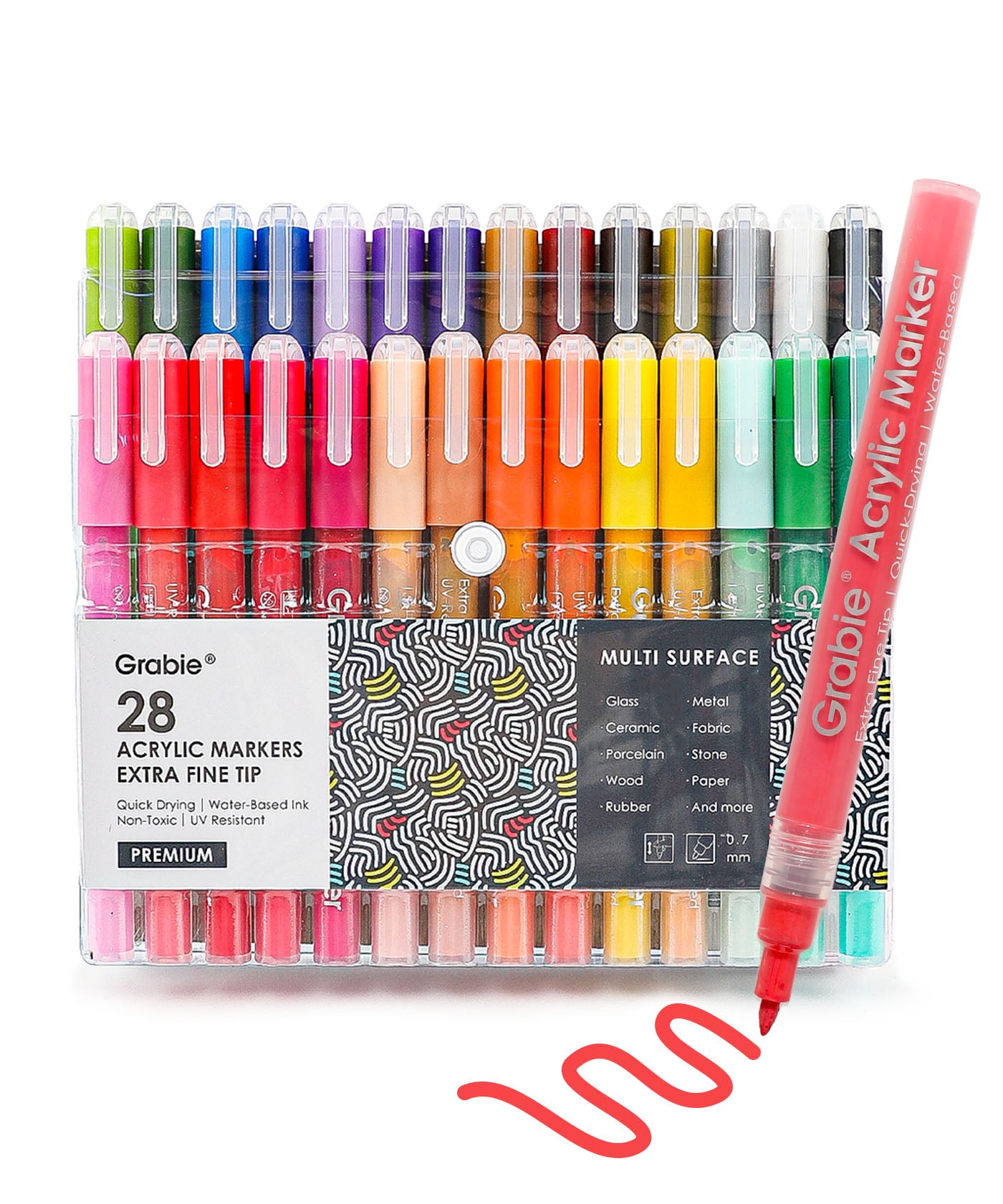 Extra Fine Tip Acrylic Paint Marker Set of 28