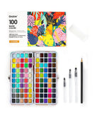 Watercolor Set of 100 With Brush, Best Watercolor Paints, Travel Watercolor Set, Portable Watercolor Paint Set,Watercolor Paint Travel kit,