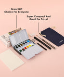 Grabie Premium Watercolor 12 Half Pan Deluxe Travel Set, Grabie Watercolors, Professional Watercolor Paint Set, Pocket Watercolor Set, Portable, Watercolor Set, Watercolor Set Travel, Watercolor Paint Sets For Adults, Watercolor Travel Set, 