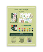 Back cover of What To Draw: 30-Day Plant Life Edition Drawing Kit showing art supplies and color options.