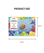 15 Sheets 140LB Ocean-Themed Watercolor Coloring Book with sea turtle and coral art, measuring 8.3 by 5.8 inches