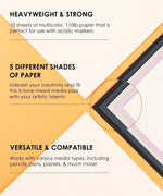 Extra Fine Tip Acrylic Paint Marker Set of 28 displayed on multicolor 110lb paper with five different shades for versatile art projects