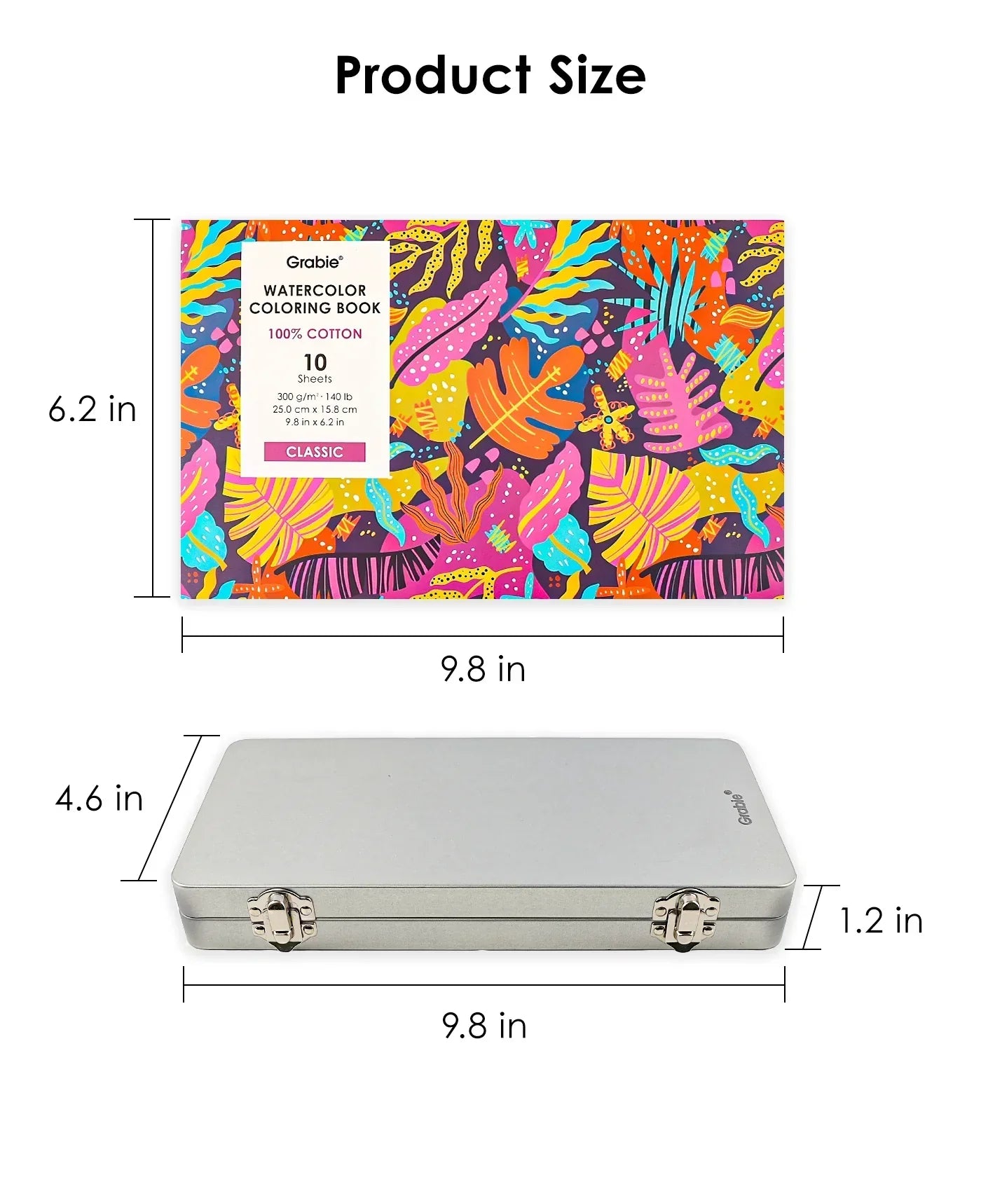 All-In-One Premium Watercolor Set with colorful cotton paper and compact metal case for art supplies storage