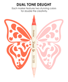 Dual Tone Brush Tip Acrylic Paint Marker Set