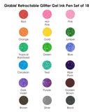 Iridescent Glitter Gel Ink Pen Set