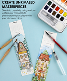 12 Sheets 140lb Watercolor Coloring Bookmarks - Townhouse Edition