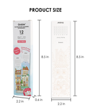 12 Sheets 140lb Watercolor Coloring Bookmarks - Townhouse Edition