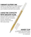Capped Iridescent Glitter Gel Ink Pen Set Of 18