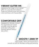 Iridescent Glitter Gel Ink Pen Set