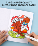 32 Sheets Whimsical Wild Friends Coloring Book: An Exclusive 4-Artist Collaboration