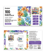 All-In-One Premium Watercolor Set with vibrant colors, brush, and palette for versatile watercolor art supplies