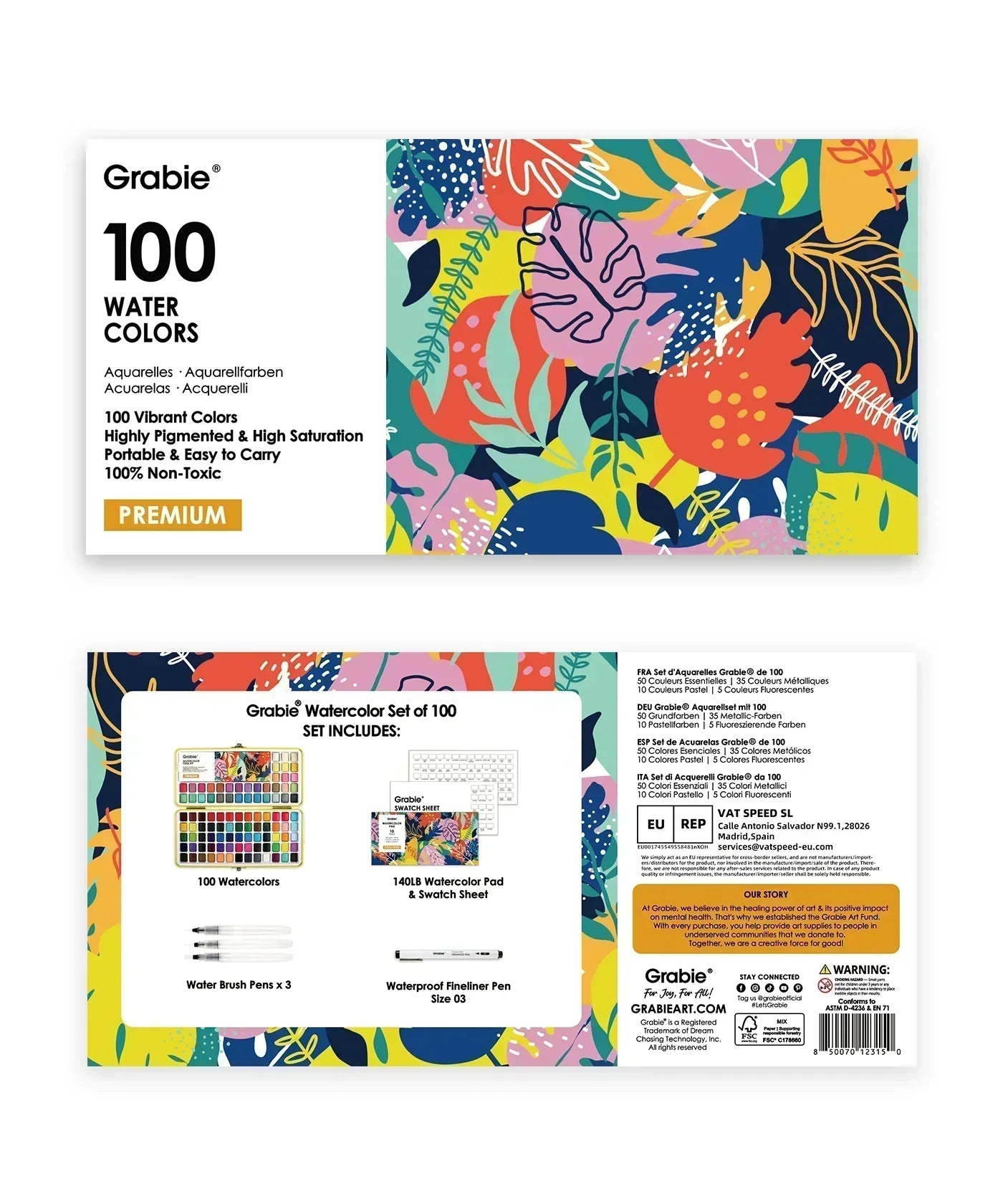 Omabeta Ensemble de peinture aquarelle 6 couleurs Ensemble de Peinture Omabeta Ensemble de peinture aquarelle 6 couleurs Ensemble de Peinture