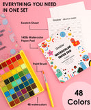All-In-One Watercolor Set of 48