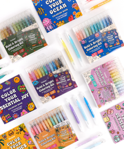 Bold & Bright Coloring Kit - Acrylic Gel Pen Set
