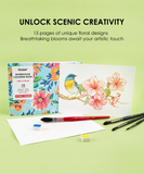 Watercolor Set Of 50 & Coloring Book Bundle