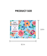 Floral themed watercolor coloring book measuring 8.3 by 5.8 inches for Watercolor Set Of 50 & Coloring Book Bundle