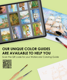 Watercolor Set Of 50 & Coloring Book Bundle